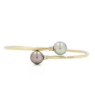 Brazalete de derivación de perlas de Tahití cultivadas de oro amarillo de 18k Marco Bicego #JB498 3