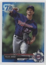 2017 Bowman Chrome Prospects Blue Refractor 70th Anniversary Felix Jorge fm0