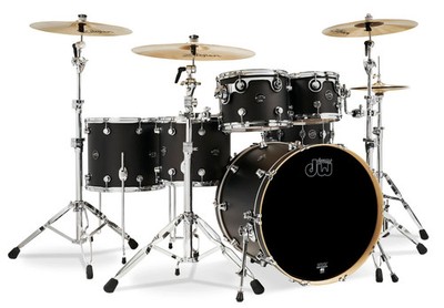 DW Drumset Performance USA Charocoal Metallic Schlagzeug Drums Kit / Black Satin