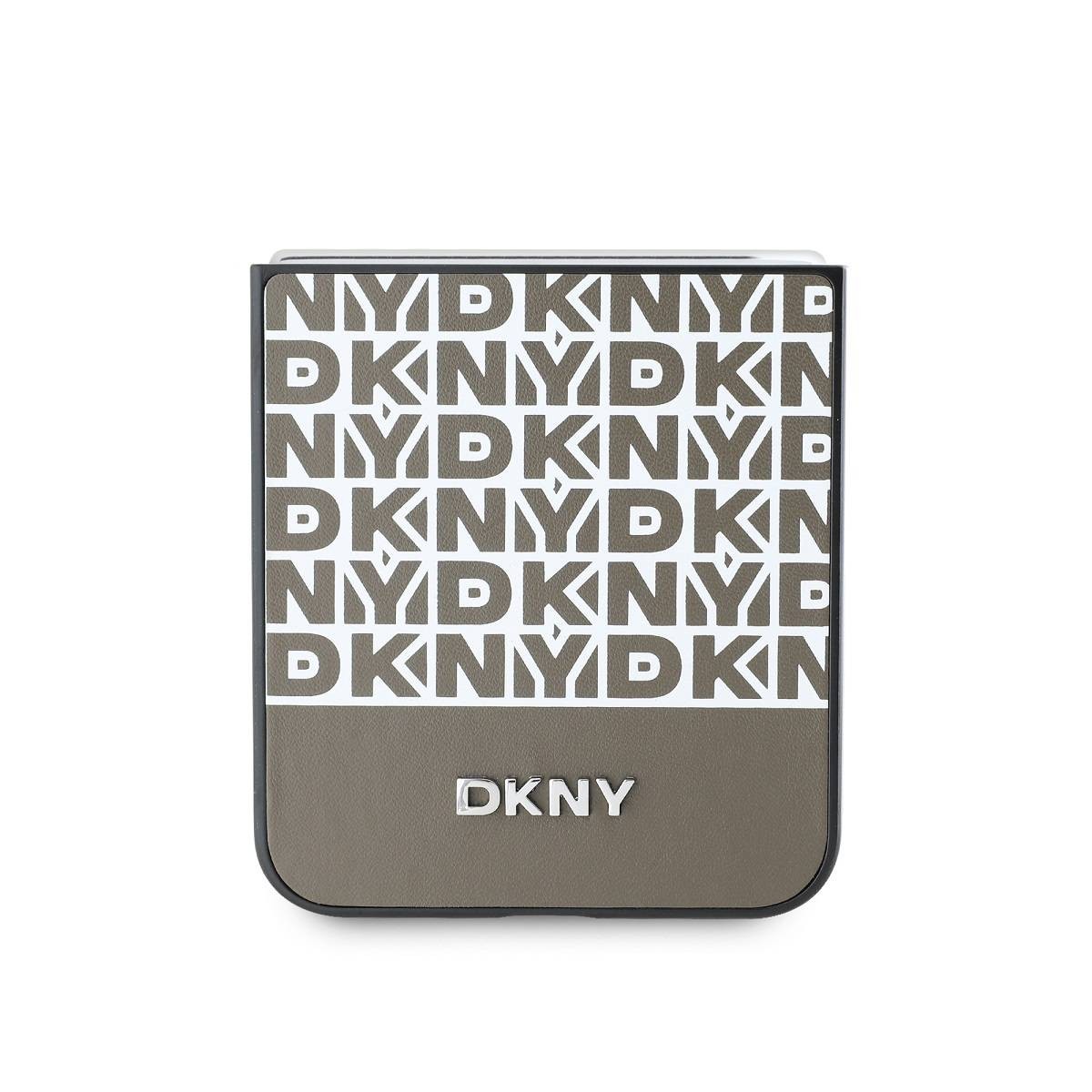 Housse luxe DKNY Repeat Pattern marron Galaxy Z Flip 6