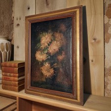 Scuola Italiana XX secolo – Olio su tela 'Mazzo di fiori' 45x66 cm con cornice