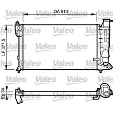 1x VALEO RADIATOR ENGINE COOLING FOR CITROËN PEUGEOT 133006 NEW