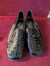 Marks & Spencers Foot glove Leather black patent Shoes Size UK 5.5 new no box