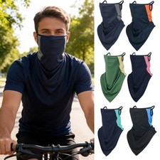 Neck Gaiter Bandana Face Mask Sun UV Cooling Gator Ear-Loops Cover for Men Woman