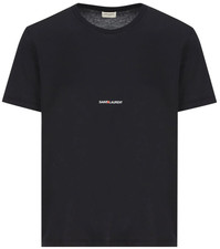 Saint Laurent Cotton T-shirt With Logo Black/ NEW