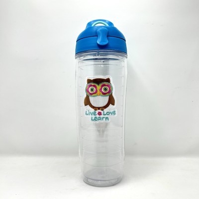 Live Love Learn Owl Patch 24 oz Flip Top Tervis Tumbler Drink Cup Teacher