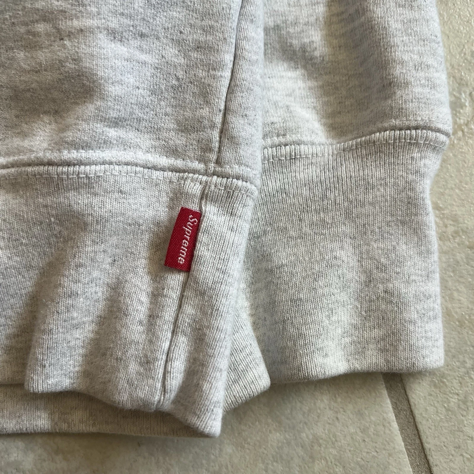 Supreme Enterprises Felpa con Cappuccio Uomo Large FW20 Grigio Ricamato Skate