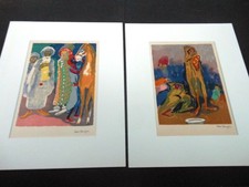 VAN DONGEN -2 TYPOGRAPHIES 1955 ORIGINALES /AUTHENTIQUES SIGNEES SOUS PP -VD 24