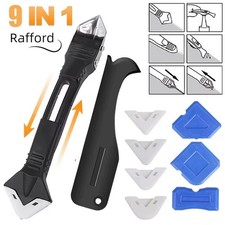 9 in 1 Metal Head Shovel Glue Tool Kit – Silicone Spatula & Caulk Remover