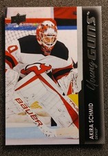 AKIRA SCHMID Young Guns 2021-22 Upper Deck Series #716 New Jersey Devils RC 