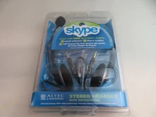Altec Lansing Skype Stereo Headset w/ Boom Microphone Model AHS322 New