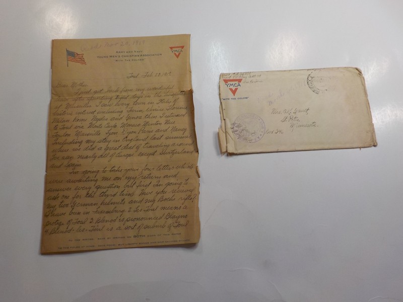 WW1 Letter 1919 Milan Florence Venice Italy 340th Infantry St. Peter Minnesota