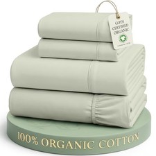 100 Organic Cotton Eco Friendly Size Sheet Pillowcase Full 04: Mineral