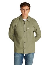 CAMICIA CAMICIE UOMO CALVIN KLEIN JEANS J30J327584 COTONE VERDE ORIGINAL PE 2025