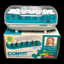 VTG 1999 Conair Easy Holding Hairsetter 20 Grip Hot Rollers Curlers Clips HS31