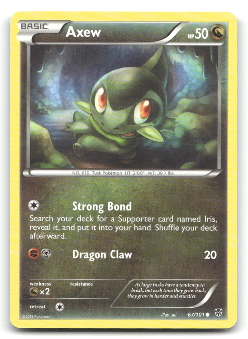 Axew Plasma Blast 67/101 LP Pokemon