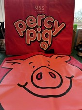 2 x M&S Percy Pig Shopping Bag Reusable Large Tote Anti-bac  Dual Handles NEW