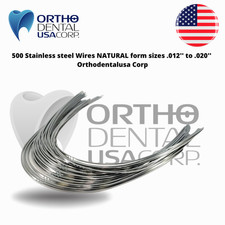 500 Stainless Steel Arch Wires NATURAL form sizes .012' to .020' Orthodentalusa