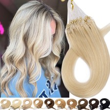Micro Loop Ring 100 Real Remy Human Hair Extensions Micro Beads Hair 300g Thick