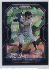 2021 Panini Prizm Tier II Navy Blue Cracked Ice 12/25 Dansby Swanson #168 o7m