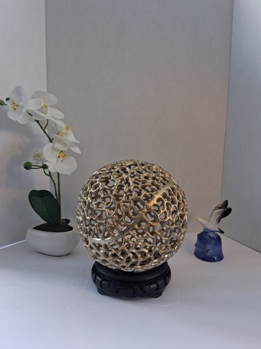 Metallic Gold Fillagree Sphere/Orb