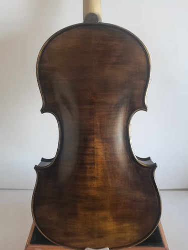 New 4/4 violin Stradi model flamed maple back spruce top hand carved 1537 - Picture 5 of 6