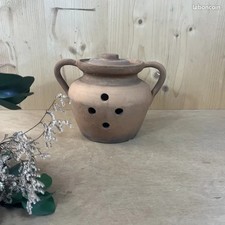 Pot À Oignons En Terre Cuite Vintage Dd3
