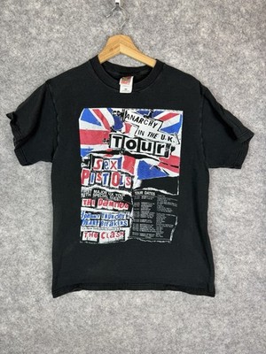 Vintage SexPistols Shirt Mens Medium Anarchy Band Tee Tour Concert Music 90s