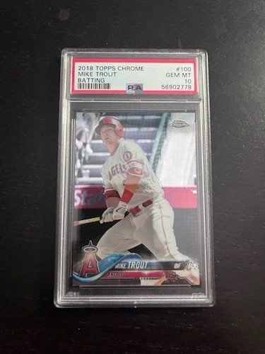 2018 Topps Chrome - Mike Trout #100 Refractor PSA 10