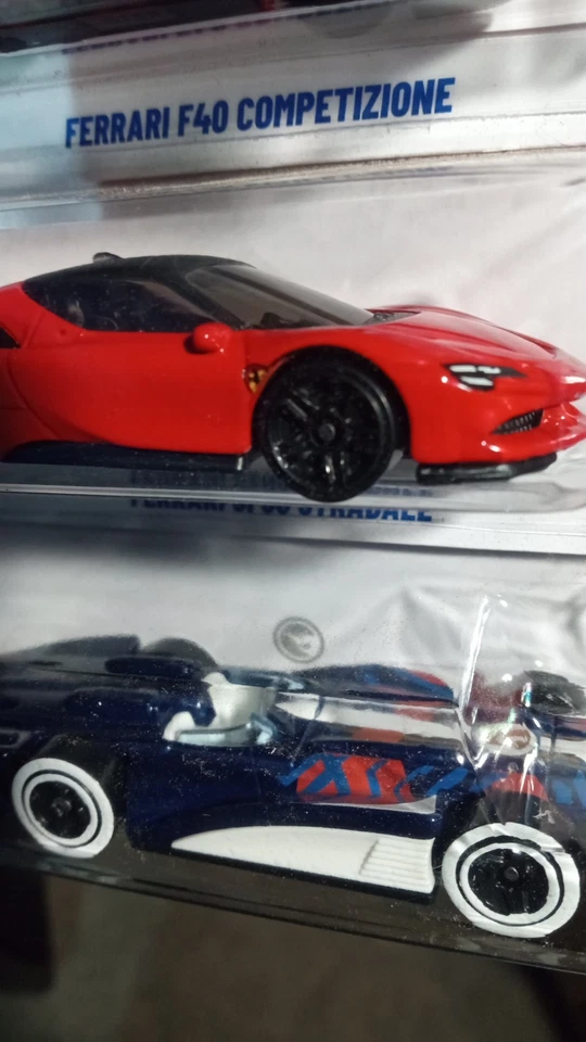 Hot Wheels 2025 Ferrari SF90 Stradale Ferrari Logo Error Red #191 F40, & TH Chev - Image 3 of 4