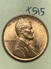 1937-d Lincoln Wheat Cent Uncirculated Coin X515