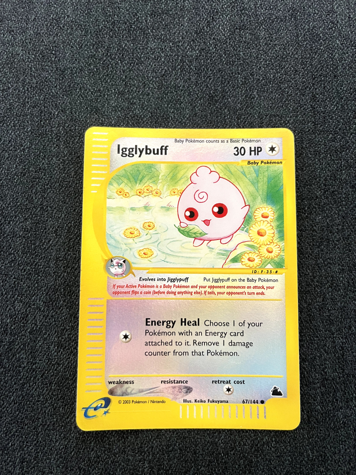 Pokemon TCG Igglybuff 67/144 Skyridge Reverse Holo NM