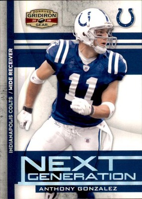 2008 Donruss Gridiron Gear #NG-36 Anthony Gonzalez Next Generation Silver #/250