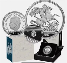 2025 Royal Mint Proof Sovereign w/ Shield Privy .999 Silver Coin W/ OGP & COA