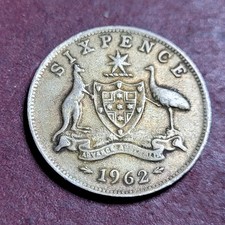 Australia 6 Pence Coin 1962
