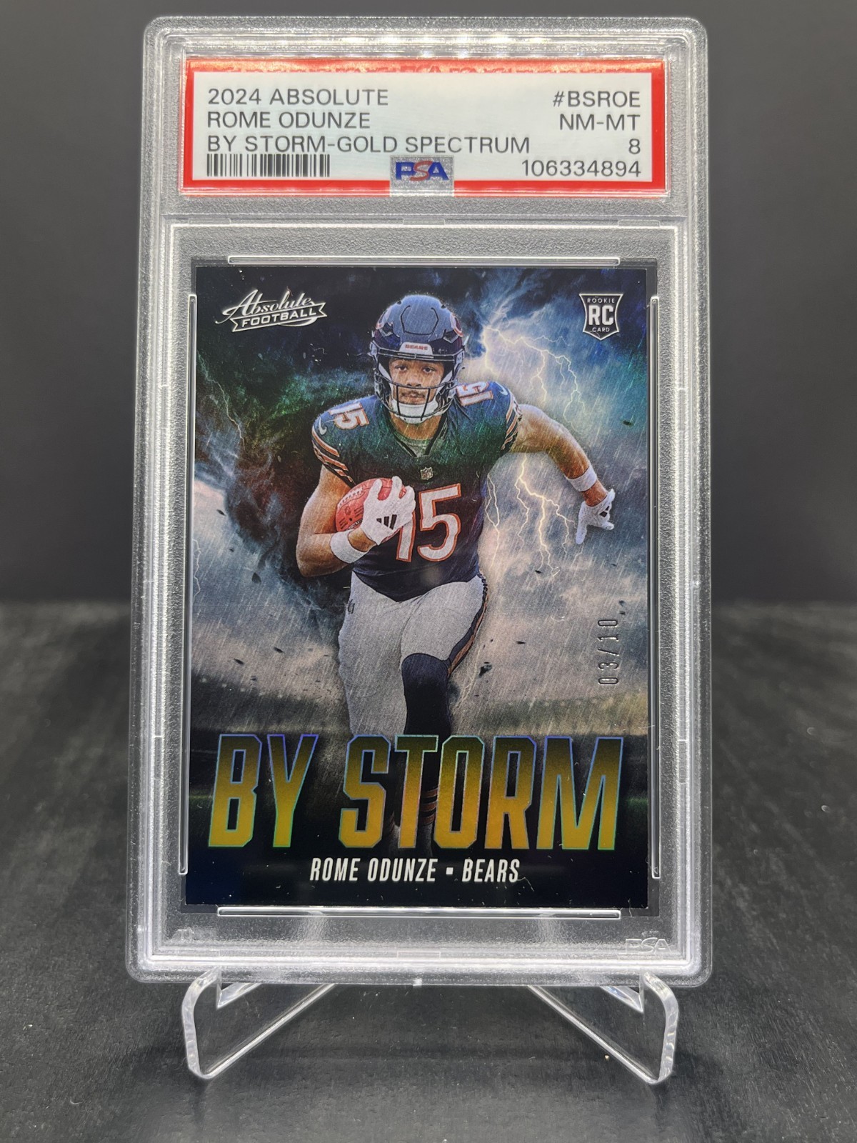 Rome Odunze Panini Absolute By Storm #BSROE Gold Spectrum