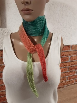 Kleiner Skinny Schal nach Sophie Scarf Art bunt nach Farbverlauf