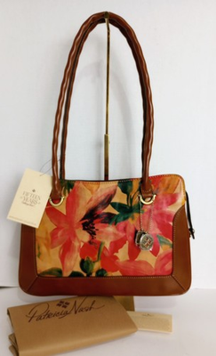 #ad NWT Patricia Nash Malvizza Leather Shoulder Bag Satchel Purse In Spring Multi $79.00