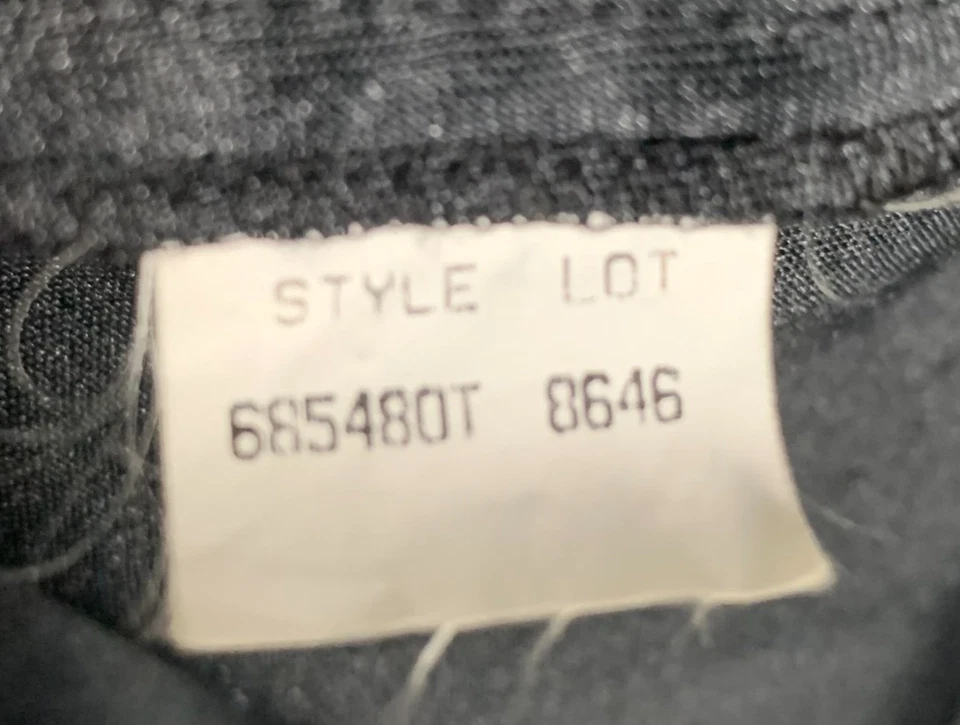 Oscar De La Renta 尺寸 L 粉红色标签黑色丝绒长袍花卉刺绣袖子 — 第 3/4 张图片