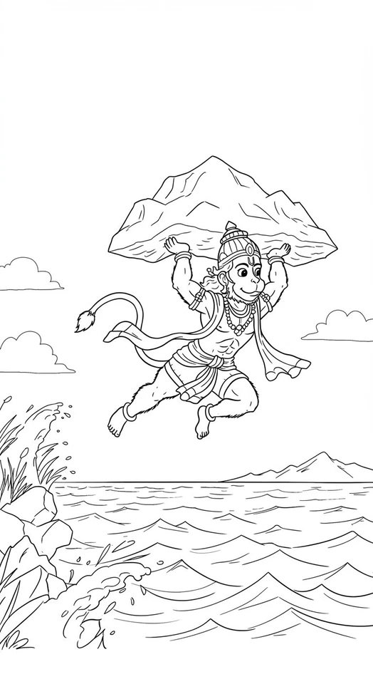 Ramayana for Kids – 20 Easy Story Pages with Coloring – Printable - Image 4 of 4