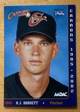 2000 AADAV A.J. Burnett Calgary Cannons NM-MT Rare