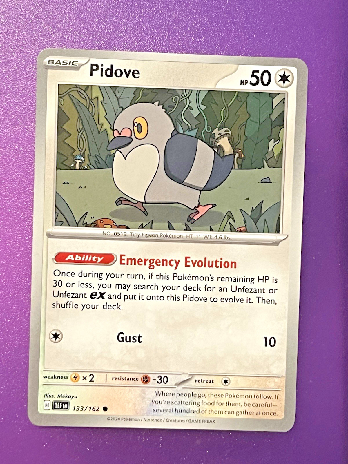 Pokemon Pidove Temporal Forces 133/162 Regular