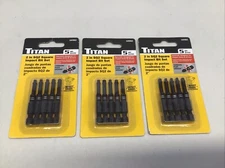 Titan 2 In SQ2 Square Impact Bit Set 5 Piece Item no 16982 Lot of 3
