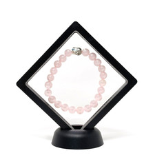 Rose Crystal Bead Silver Buddha Charm Bracelet Gemstone Reiki Healing Chakra NEW