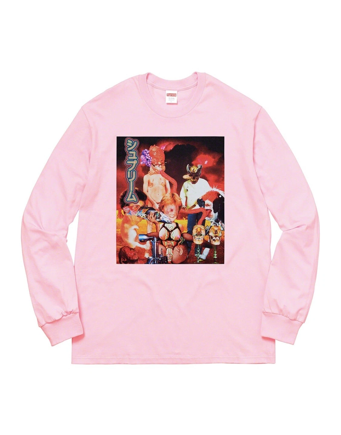T shirt à manches longues Sekintani La Norihiro taille moyenne rose clair SS19T48