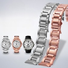 23mm Stainless Steel Watch Band Strap For Cartier Calibre W7100015 Bracelet Tool