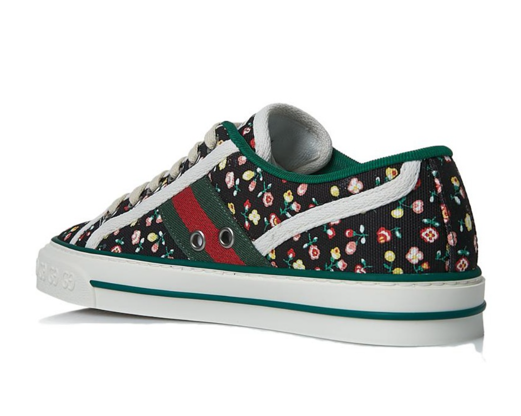 GUCCI Tennis 1977 Liberty London Low-top Shoes Women's Red Black