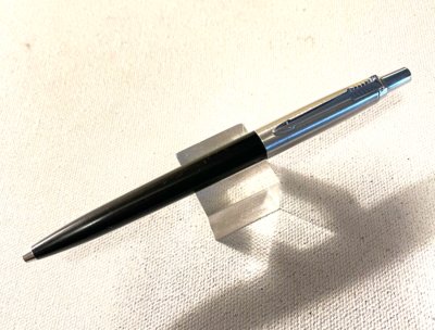 1983 Parker Jotter Black Ball Pen Recessed button 
