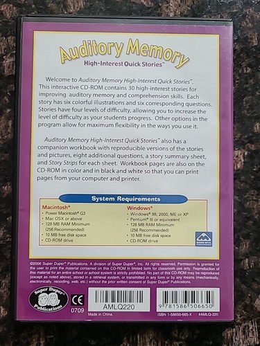 Super Duper Pub Interactive CD-ROM Lot for speech/language therapy Autism - Picture 2 of 7