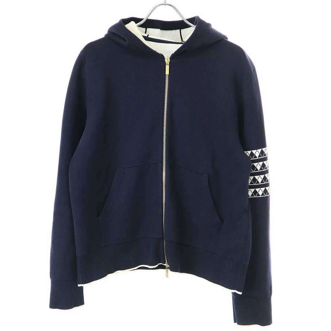 THOM BROWNE 22SS 4-BAR DOG JACQUARD ZIP UP HOODIE MKC376A THOM BROWNE 22SS 4-BAR DOG JACQUARD ZIP UP HOODIE MKC376A